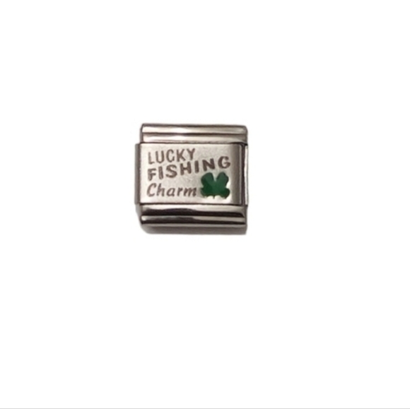 Italian Charmlink for Italian Charm Bracelet Lucky Fishing Charm Nomination‎ - Picture 1 of 3